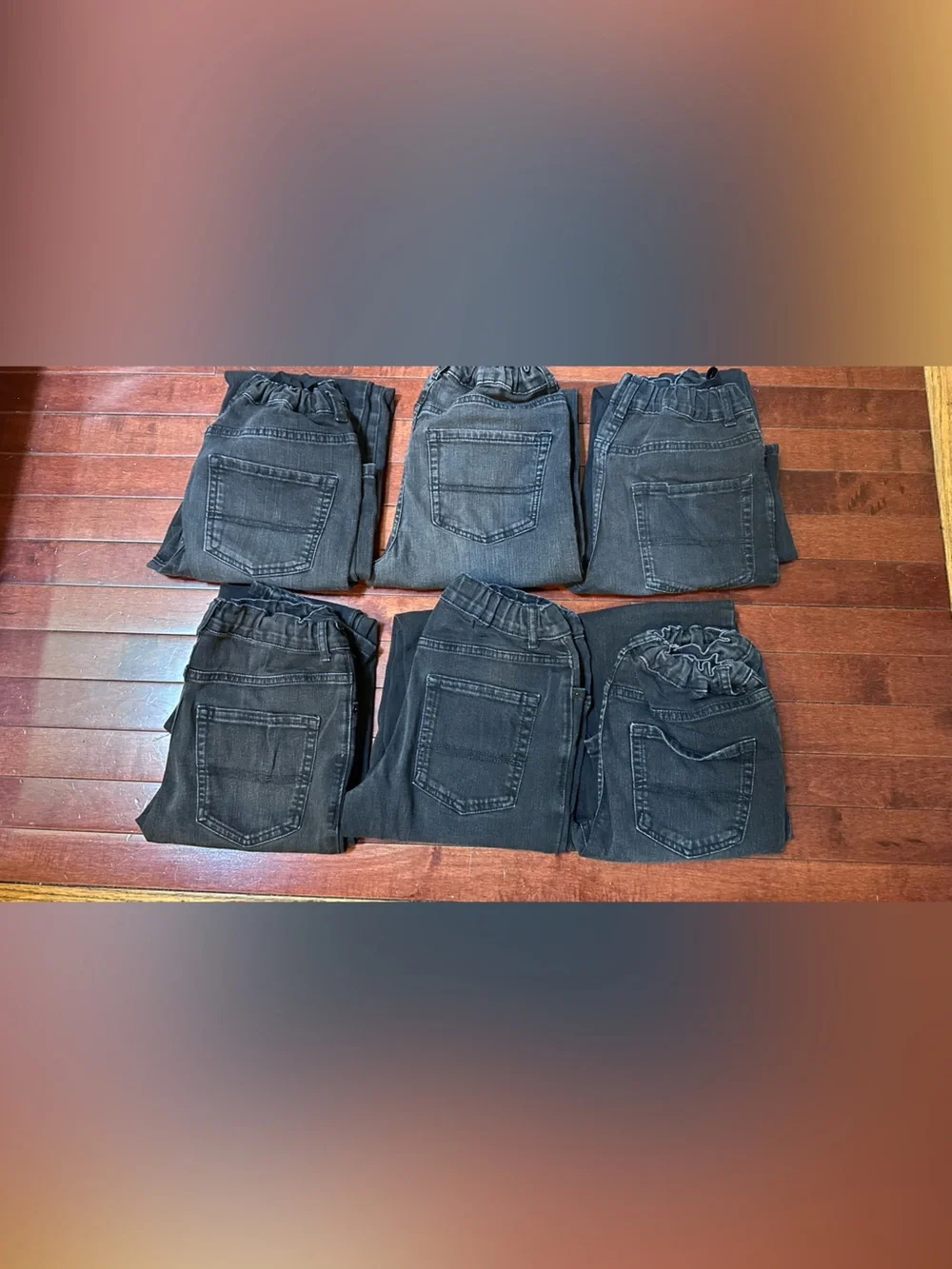 Bundle Children’s Place Kids  Black Denim Jeans - Straight Stretch Fit